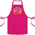 Best Dad Ever Superhero Funny Father's Day Cotton Apron 100% Organic Pink