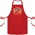 Best Dad Ever Superhero Funny Father's Day Cotton Apron 100% Organic Red