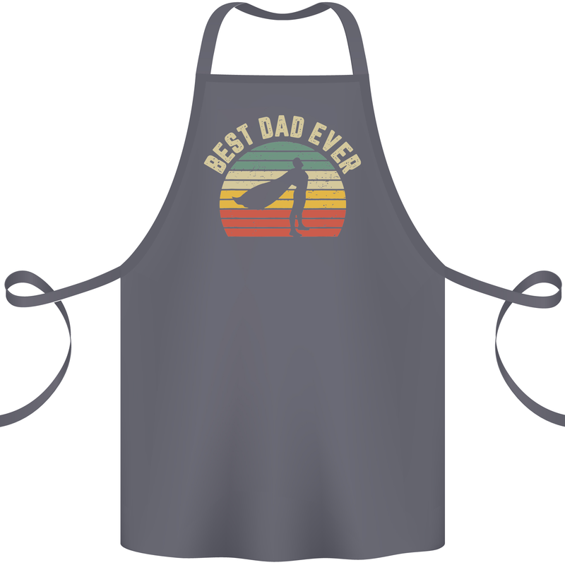 Best Dad Ever Superhero Funny Father's Day Cotton Apron 100% Organic Steel