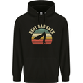 Best Dad Ever Superhero Funny Father's Day Mens 80% Cotton Hoodie Black