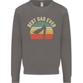 Best Dad Ever Superhero Funny Father's Day Mens Sweatshirt Jumper Charcoal