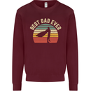 Best Dad Ever Superhero Funny Father's Day Mens Sweatshirt Jumper Maroon