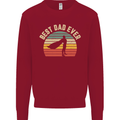 Best Dad Ever Superhero Funny Father's Day Mens Sweatshirt Jumper Red