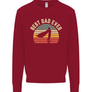 Best Dad Ever Superhero Funny Father's Day Mens Sweatshirt Jumper Red