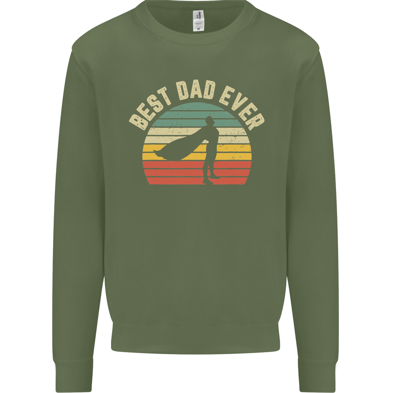 Best Dad Ever Superhero Funny Father's Day Mens Sweatshirt Jumper xx