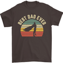 Best Dad Ever Superhero Funny Father's Day Mens T-Shirt Cotton Gildan Dark Chocolate