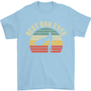 Best Dad Ever Superhero Funny Father's Day Mens T-Shirt Cotton Gildan Light Blue