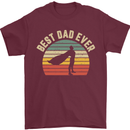 Best Dad Ever Superhero Funny Father's Day Mens T-Shirt Cotton Gildan Maroon