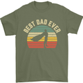 Best Dad Ever Superhero Funny Father's Day Mens T-Shirt Cotton Gildan Military Green