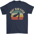 Best Dad Ever Superhero Funny Father's Day Mens T-Shirt Cotton Gildan Navy Blue
