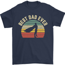 Best Dad Ever Superhero Funny Father's Day Mens T-Shirt Cotton Gildan Navy Blue