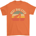 Best Dad Ever Superhero Funny Father's Day Mens T-Shirt Cotton Gildan Orange