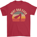 Best Dad Ever Superhero Funny Father's Day Mens T-Shirt Cotton Gildan Red