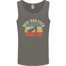 Best Dad Ever Superhero Funny Father's Day Mens Vest Tank Top Charcoal