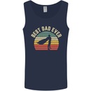 Best Dad Ever Superhero Funny Father's Day Mens Vest Tank Top Navy Blue