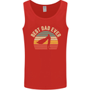 Best Dad Ever Superhero Funny Father's Day Mens Vest Tank Top Red