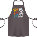 Best Dad Hands Down Fathers Day Funny Cotton Apron 100% Organic Dark Grey