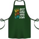 Best Dad Hands Down Fathers Day Funny Cotton Apron 100% Organic Forest Green