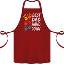 Best Dad Hands Down Fathers Day Funny Cotton Apron 100% Organic Maroon