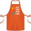 Best Dad Hands Down Fathers Day Funny Cotton Apron 100% Organic Orange