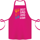 Best Dad Hands Down Fathers Day Funny Cotton Apron 100% Organic Pink