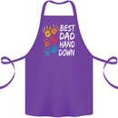 Best Dad Hands Down Fathers Day Funny Cotton Apron 100% Organic Purple