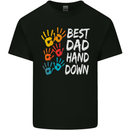 Best Dad Hands Down Fathers Day Funny Mens Cotton T-Shirt Tee Top Black