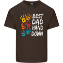 Best Dad Hands Down Fathers Day Funny Mens Cotton T-Shirt Tee Top Dark Chocolate