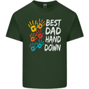 Best Dad Hands Down Fathers Day Funny Mens Cotton T-Shirt Tee Top Forest Green