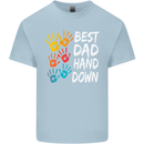 Best Dad Hands Down Fathers Day Funny Mens Cotton T-Shirt Tee Top Light Blue