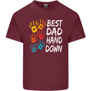 Best Dad Hands Down Fathers Day Funny Mens Cotton T-Shirt Tee Top Maroon