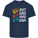 Best Dad Hands Down Fathers Day Funny Mens Cotton T-Shirt Tee Top Navy Blue
