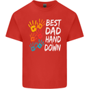 Best Dad Hands Down Fathers Day Funny Mens Cotton T-Shirt Tee Top Red