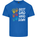 Best Dad Hands Down Fathers Day Funny Mens Cotton T-Shirt Tee Top Royal Blue