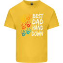 Best Dad Hands Down Fathers Day Funny Mens Cotton T-Shirt Tee Top Yellow