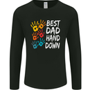 Best Dad Hands Down Fathers Day Funny Mens Long Sleeve T-Shirt Black
