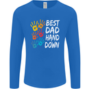 Best Dad Hands Down Fathers Day Funny Mens Long Sleeve T-Shirt Royal Blue