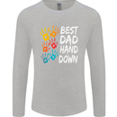 Best Dad Hands Down Fathers Day Funny Mens Long Sleeve T-Shirt Sports Grey