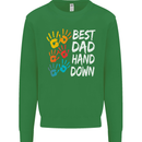 Best Dad Hands Down Fathers Day Funny Mens Sweatshirt Jumper Irish Green