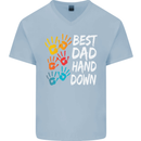 Best Dad Hands Down Fathers Day Funny Mens V-Neck Cotton T-Shirt xx