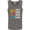 Best Dad Hands Down Fathers Day Funny Mens Vest Tank Top Charcoal