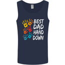 Best Dad Hands Down Fathers Day Funny Mens Vest Tank Top Navy Blue