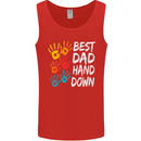 Best Dad Hands Down Fathers Day Funny Mens Vest Tank Top Red
