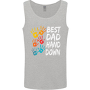 Best Dad Hands Down Fathers Day Funny Mens Vest Tank Top Sports Grey