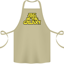 Best Dad in the Galaxy Funny Father's Day Cotton Apron 100% Organic Khaki