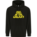 Best Dad in the Galaxy Funny Father's Day Mens 80% Cotton Hoodie Black