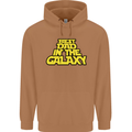 Best Dad in the Galaxy Funny Father's Day Mens 80% Cotton Hoodie Caramel Latte