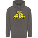 Best Dad in the Galaxy Funny Father's Day Mens 80% Cotton Hoodie Charcoal