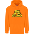 Best Dad in the Galaxy Funny Father's Day Mens 80% Cotton Hoodie Orange