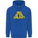 Best Dad in the Galaxy Funny Father's Day Mens 80% Cotton Hoodie Royal Blue
